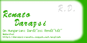 renato darazsi business card